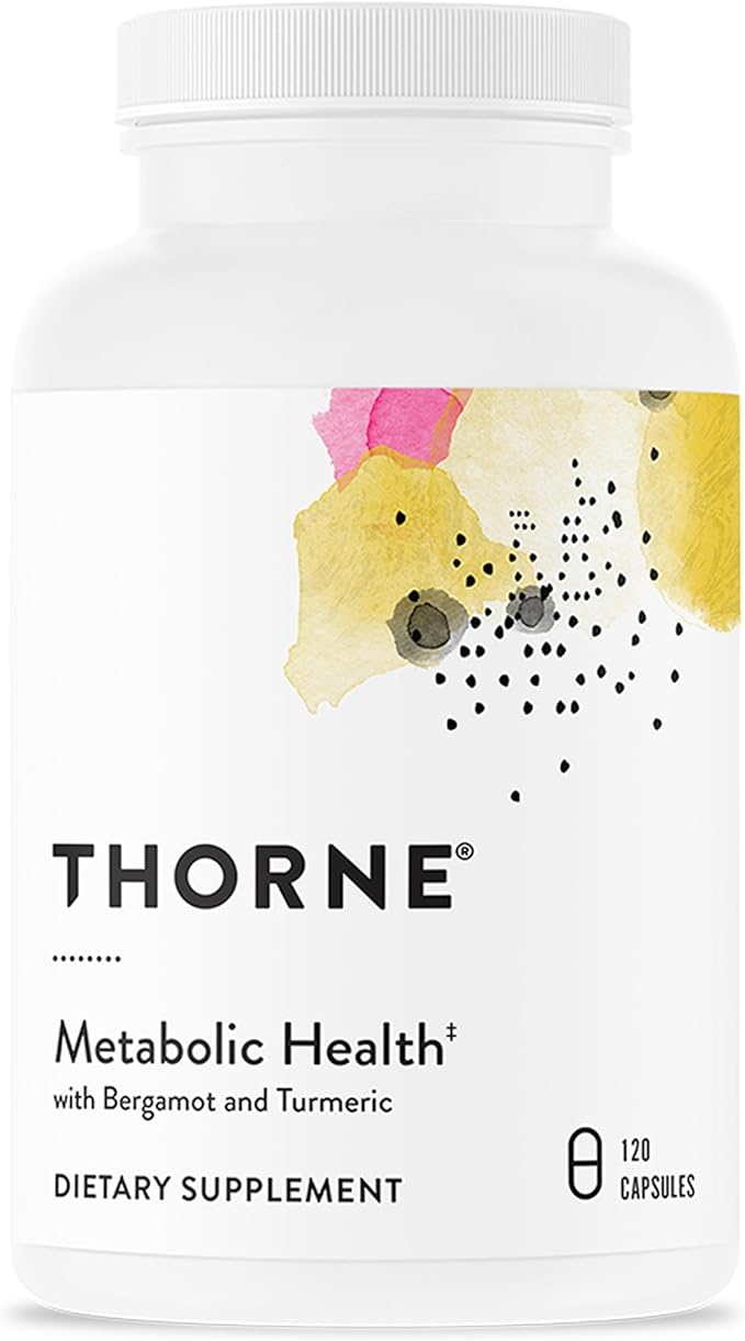THORNE - Metabolic Health - Bergamot &amp Curcumin Phytosome Supplement to Aid Weight Management - Supports Healthy Fat Metabolism to Promote a Healthy Liver* - Third-Party Certified - 120 Capsules