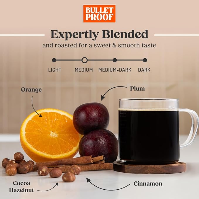 Bulletproof Original Medium-Roast Single-Serve Coffee Pods 24 Count 100% Arabica Beans Clean Coffee Tested for Toxins Packaging May Vary (Pack of 2)