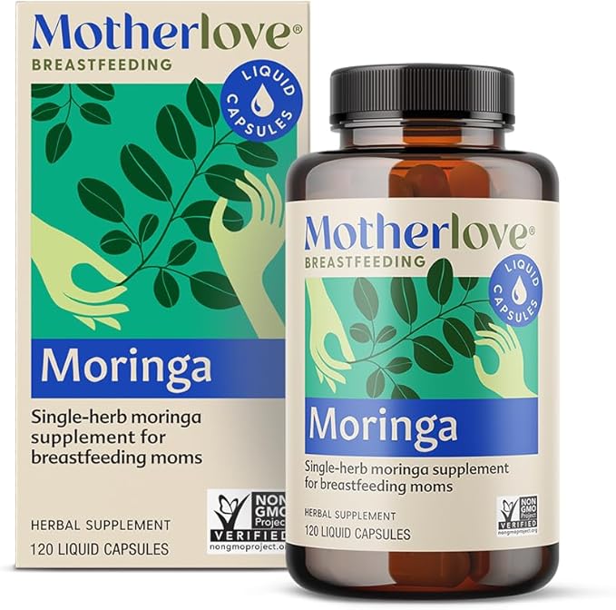 Motherlove Moringa (120 Capsule Value Size) Lactation Supplement to Support Breast Milk Supply—Non-GMO Organic Herbs Vegan Kosher