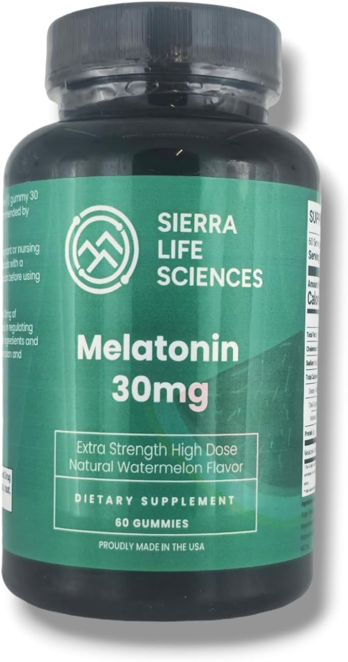 Melatonin Bundle | 30mg Watermelon Gummies &amp 120mg High-Dose Capsules | Advanced Sleep Aid for Adults | Vegan &amp Non-GMO