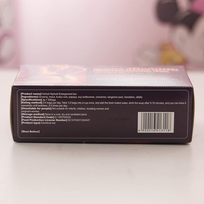 Wins Town Hip and Big Butt Tea Mention Buttocks Herbal Supplements Enhancement Firming and attractive 30 Tea Bags