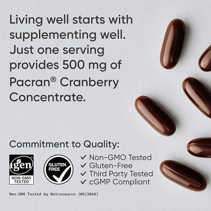 Sports Research Cranberry Fruit Complex Supplement - Softgels for Urinary Tract Health Support - Equal to 25000mg of Cranberries Made with Pacran &amp Vitamins C &amp E - Non-GMO &amp Gluten Free