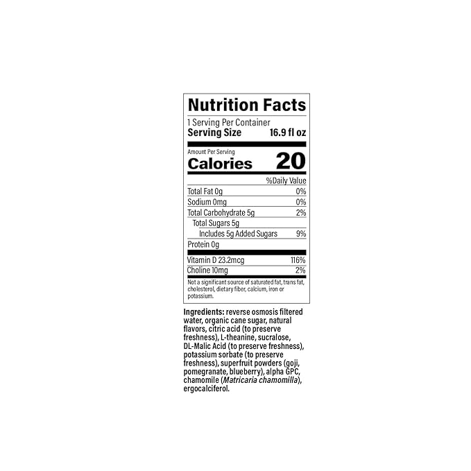neuroBLISS | White Raspberry | Functional Beverage for Reducing Stress Lightly-Carbonated Vegan &amp Low Sugar 16.9 Fl Oz (Pack of 12)