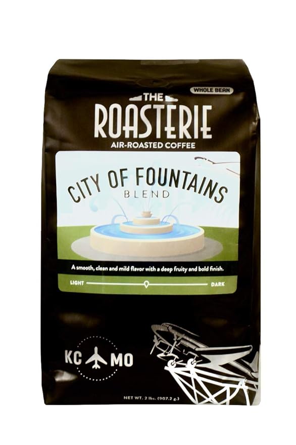 The Roasterie Air-Roasted Kansas City Coffee - City of Fountains Blend Whole Bean (2 lbs)