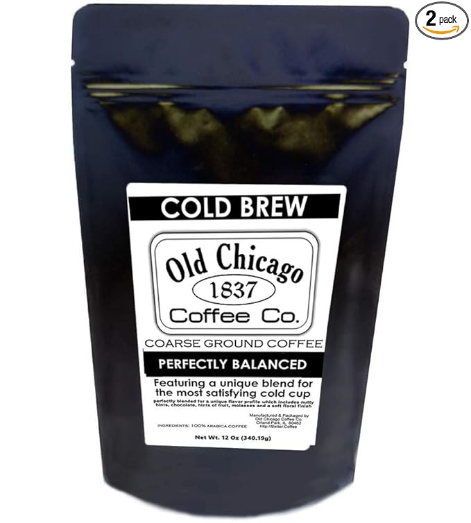 2 pk Old Chicago Coffee Cold Brew Beans or Ground