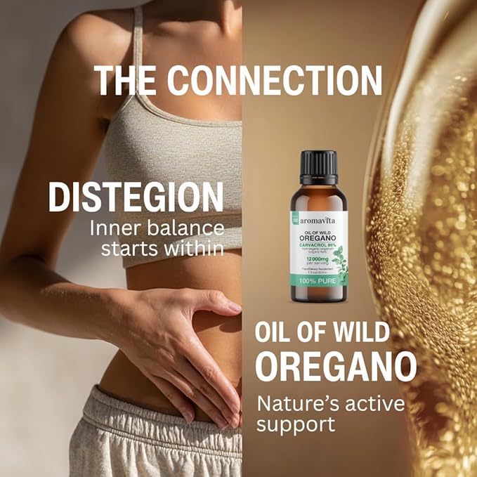 Wild Oregano Oil Organic - 100% Pure Undiluted Organic Wild Oregano Oil with 86-90% Carvacrol Immune Support - Plant-Based Herbal Supplement - Vegan Non GMO Gluten Free 1fl.oz/30ml