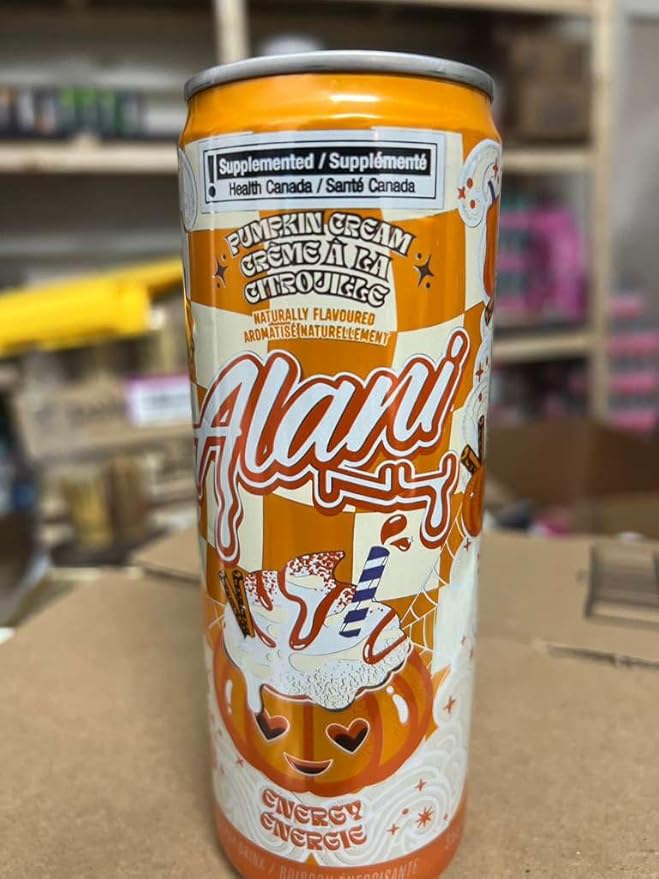 New Alani Energy Drinks Winter Wonderland Sherbet Swirl Pumpkin Cream Variety Pack Sugar-Free Low-CalorieEnergy Boost Drink 12 fl oz (Pack of 6)