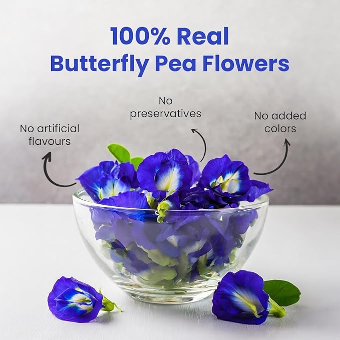 BLUE TEA - Butterfly Pea Flower Tea - 8.82 Oz (600+ Cups) Loose | Antioxidant Rich | Flower Based - Herbal Tea - Caffeine Free - Non-GMO - No Preservatives - Detox | Zipper Pack