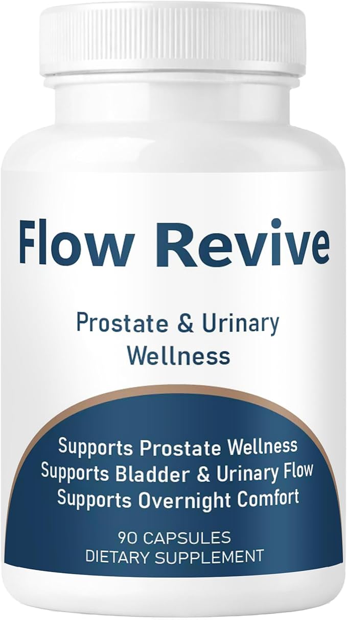 Flow Revive Prostate Wellness Supplements for Men Prostate Support Capsules with Saw Palmetto Quercetin &amp Pumpkin Seed Supports Healthy and Daily Comfort 90 Vegetarian Capsules (1)