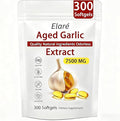 Elare Aged Garlic Extract - 7500mg Odorless Organic Garlic Extract Capsules | Heart &amp Immune Antioxidant Supplements Vegetarian All-Natural Non-GMO 300 Softgels