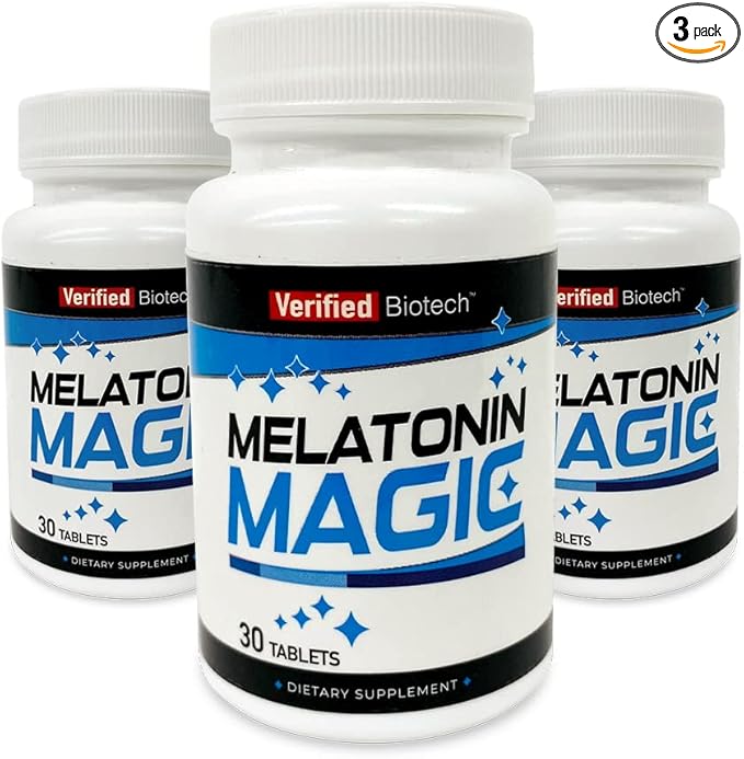 Melatonin Magic - High Grade Melatonin. Super Pure. Super Strong. Super Effective 3 mg - 3 Month Supply