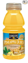 Langers 100% Pineapple Juice 10 Fl Oz (Pack of 12)