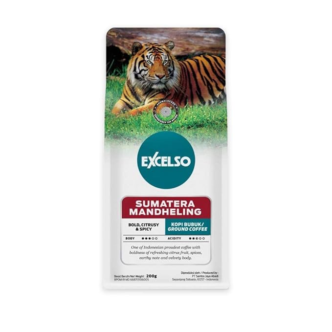 Excelso Sumatera Mandheling Ground Coffee 200g (Pack of 2)