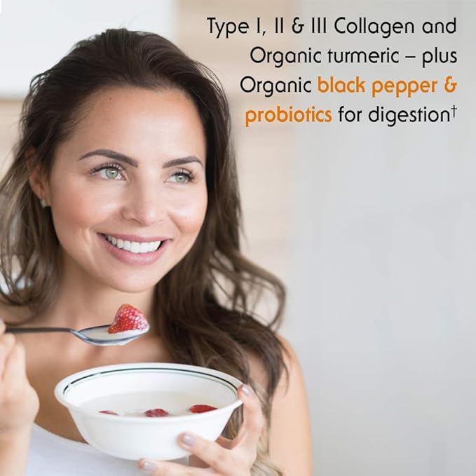 Garden of Life Multi-Sourced Collagen Peptides + Turmeric Powder - Apple Cinnamon 20 Servings for Women Men Joints Mobility Hydrolyzed Collagen Protein Powder Supplements
