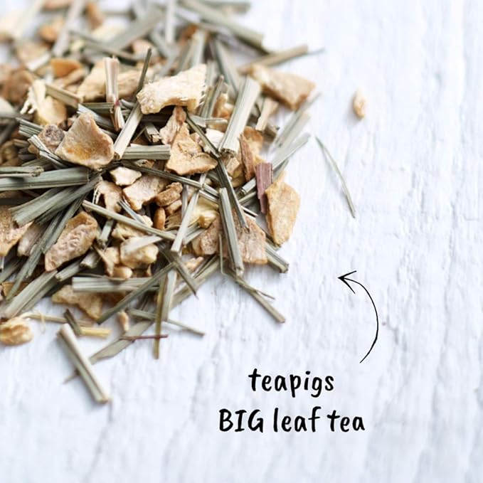 teapigs Herbal Tea Bags Made With Whole Leaves Pack of Tea bags Ginger Lemon 50 Count