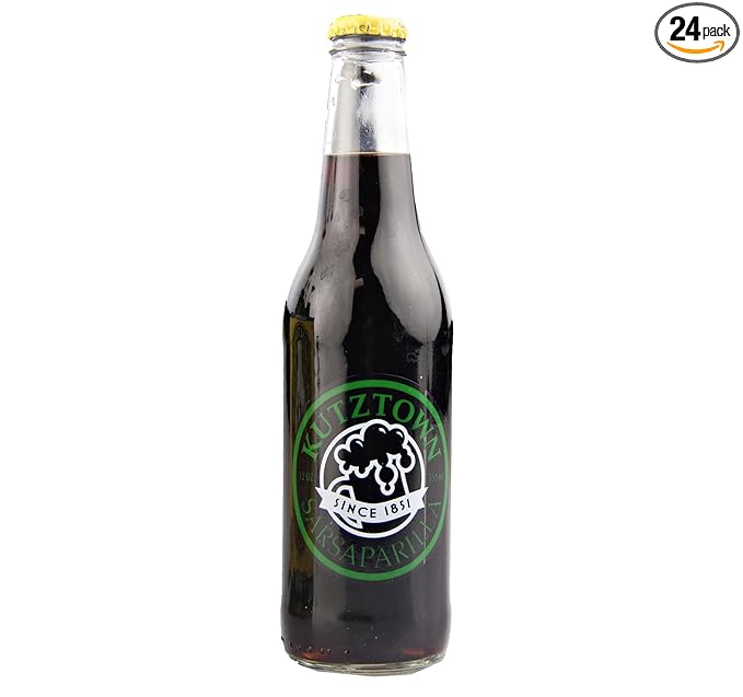 Kutztown Sarsaparilla Soda in Glass Bottles 12 Oz. (Case of 24 Bottles)