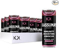 Kassumay Hibiscus Botanical Juice – Premium Plant-Based Wellness Beverage | Immune Support | Antioxidant-Rich | All-Natural | No Added Sugar| 12 Pack – 12 fl oz cans