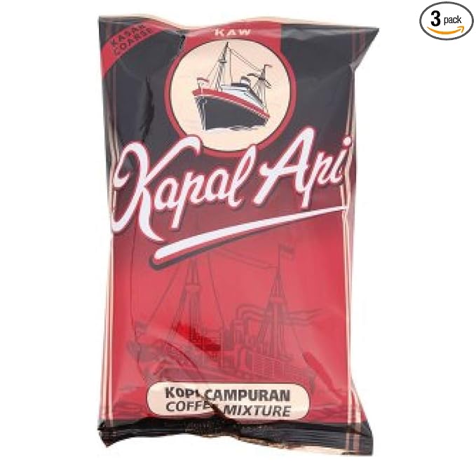 Kaw Kapal Api Coarse Coffee Mixture 200g (3 Pack)