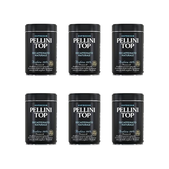 Pellini Top 100% Arabica Decaffeinated Ground Coffee Tin 250 g
