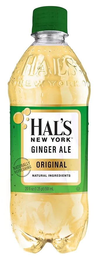 Hal's New York Original Ginger Ale 20 Fl Oz Bottles (Pack of 24)