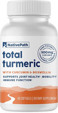 NativePath Turmeric Curcumin with Boswellia – Premium Softgels for Joint Mobility &amp Wellness – High Absorption Non-GMO Gluten-Free 60 Softgels