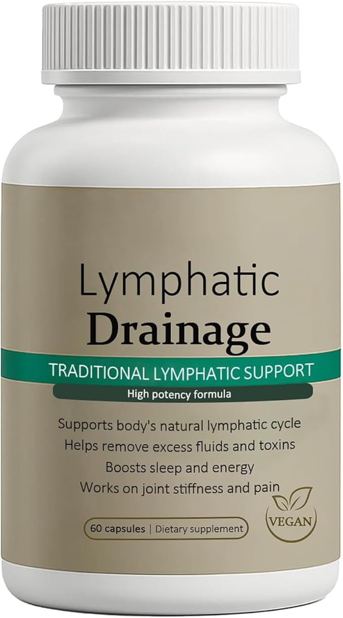 Lymphatic Drainage Capsules – Natural Herbal Blend with Dandelion Burdock Kelp &amp Echinacea – Supports Circulation &amp Fluid Balance