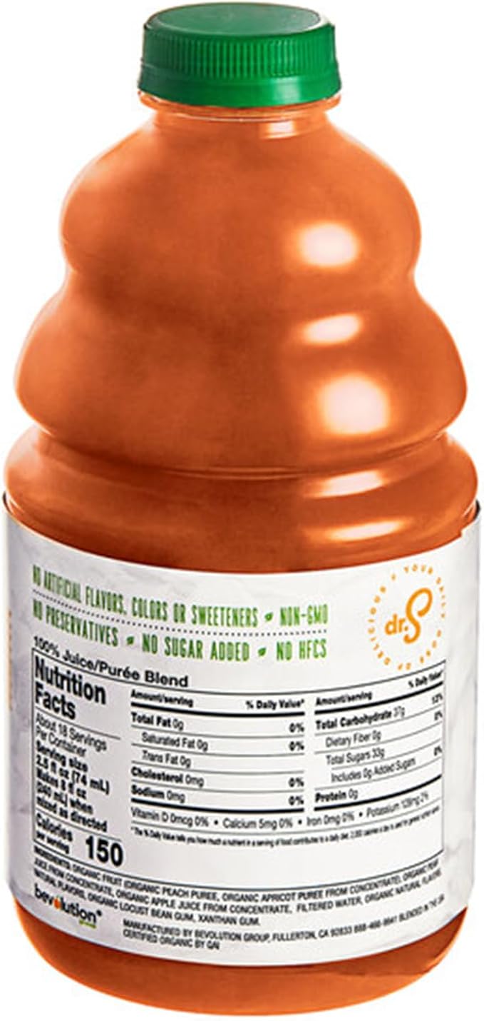 Organic Peach Fruit Smoothie Mix 46 fl. oz. WS-103DRORGPEAC-NPF
