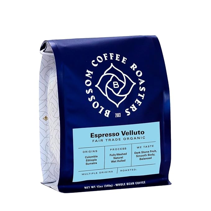 Espresso Velluto - Roasted by Blossom Coffee Roasters - Whole Bean Coffee - 2 Pound Bag