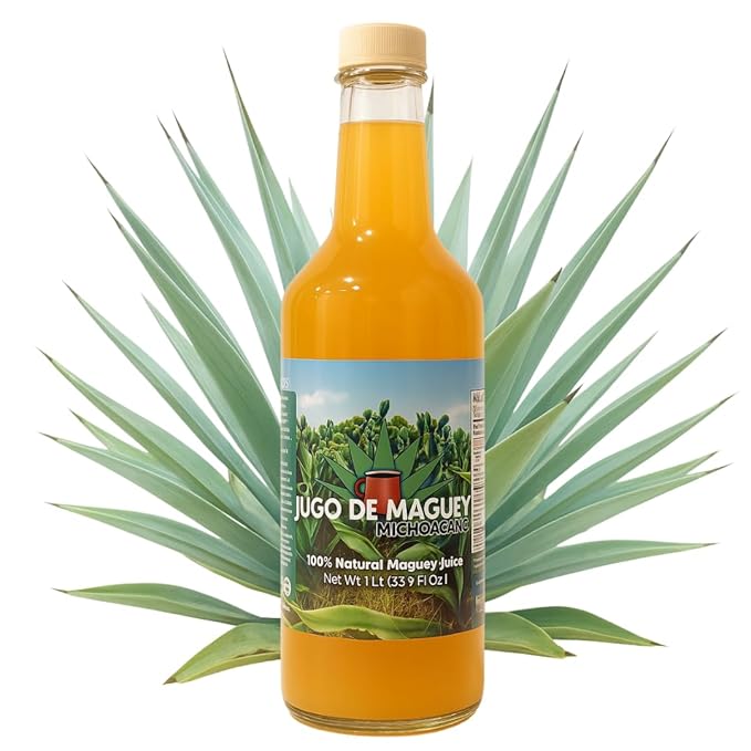HERBALISTA Maguey Juice - Jugo De Maguey Tarasco Extract 33.3 Fl Oz (1 Liter) | All Natural 100% Juice | Jugo de Maguey de Michoacan Sabor Natural