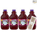 Welch's Black Cherry Zero Sugar Fruit Juice Drink 64 fl oz Plastic Bottles 4 Pack + 15 Sugarcane Disposable Straws by KOOL8SHOP Infinite Deals