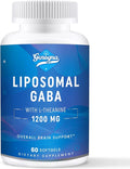 GABA with L-Theanine Supplement 1200mg - High Bioavailable Liposomal GABA Supplements 60 Capsules for Adults
