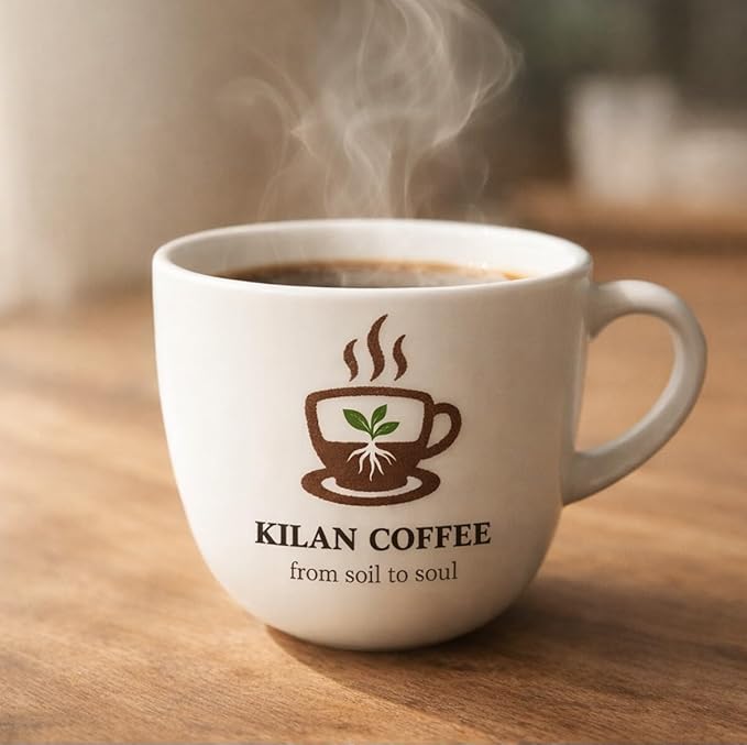 Fresh Roasted Ground Coffee Ethiopian Sidamo Natural Single Origin Coffee – Natural Process Medium Light Roast Specialty Arabica – Kilan Coffee 16 ozGround