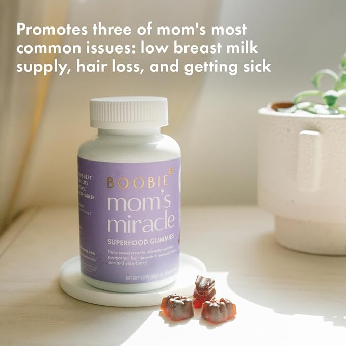 Boobie Bears Lactation Support Gummies | Helps As Milk Supply Booster &amp Supports Immune Health &amp Hair Growth | Breastfeeding Supplements with Zinc &amp Elderberry for Milk Supply Increase 12