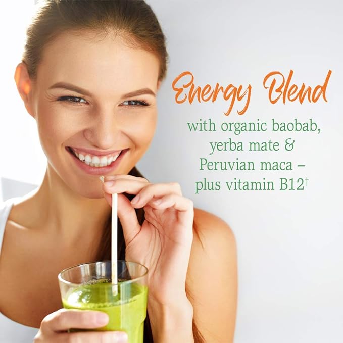 Garden of Life Raw Organic Perfect Food Energizer Juiced Green Superfood Powder Yerba Mate Pomegranate 30 Servings Green Superfood Powder &amp Probiotics Gluten Free Whole Food (Pack of 2)