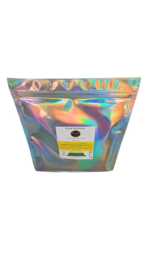 Eliyah Mashiach B Powder Herbal Tea Blend with Cascara Sagrada Red Clover Burdock and Dandelion 2.1 oz Hot or Cold Brew