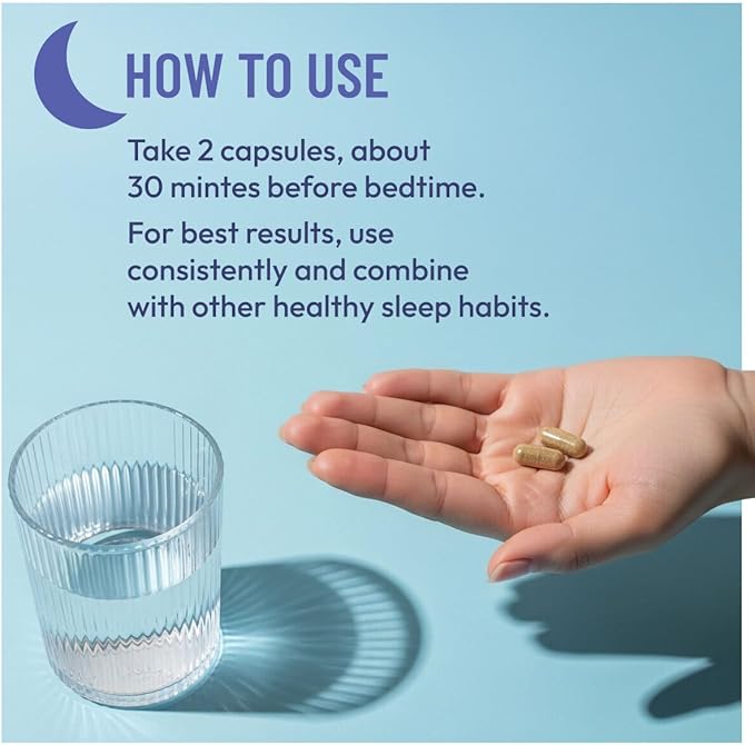 Somulin Nighttime Complex Sleep Aid - Powerful All-Natural Maximum Strength Formula - Fall Asleep &amp Stay Asleep - Feel Rested &amp Refreshed - Melatonin Valerian Root Chamomile &amp 5-HTP - 60