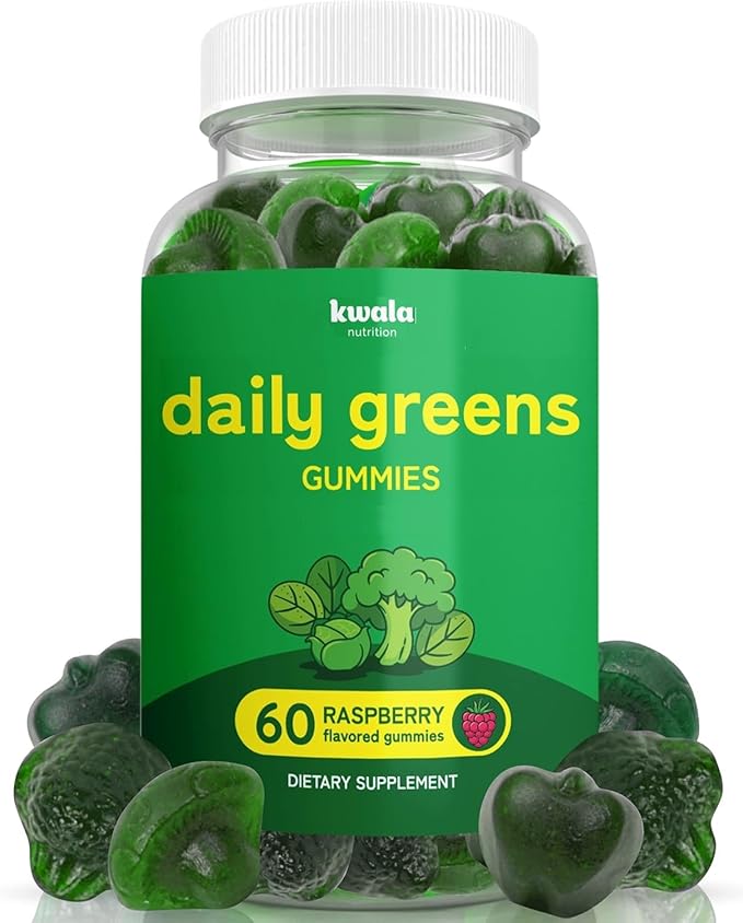 Super Greens Gummies - with Moringa Spirulina &amp Chlorella - Made in USA - 60 Gummies - 30 Day Supply
