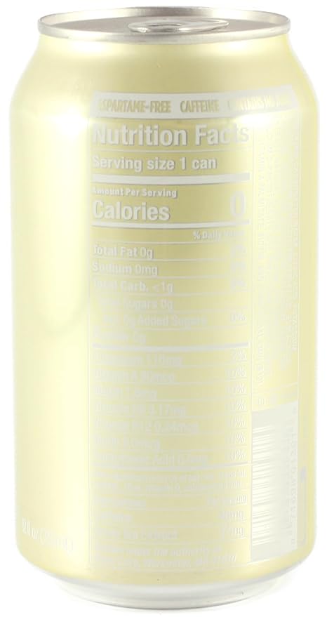 KauffmanTreats Frannie Sparkling Beverage- Zero Calories &amp Sugar Aspertame Free: 24-Ct Case 12 Oz. Cans (Luscious Lemonade)