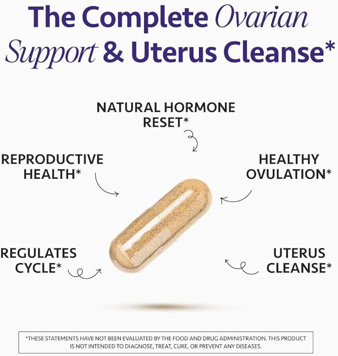 Ayurvedic Preconception Cleanse | Ovarian &amp Uterus Cleanse for Hormonal Balance | TTC Support | PCOS Supplements | Cycle Regularity | with Stinging Nettle Red Clover and more | 30 Servings