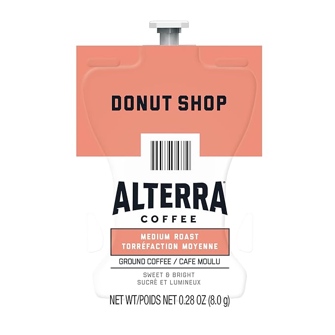 Flavia Alterra Donut Shop Coffee Freshpacks works only with Flavia Brewers Medium Roast (Case of 100)