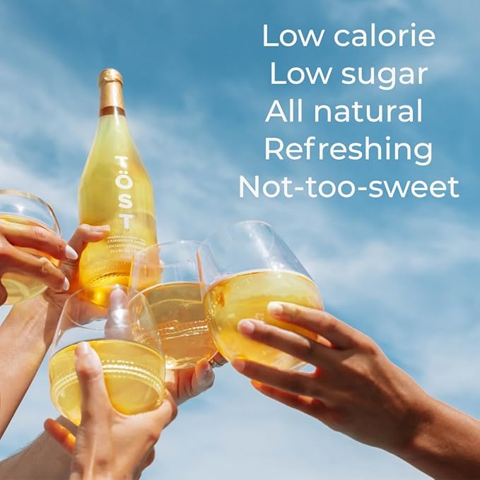 TÖST+ TÖST Rosé All-Natural Non-Alcoholic Sparkling Beverage 750 ML - 6 Pack