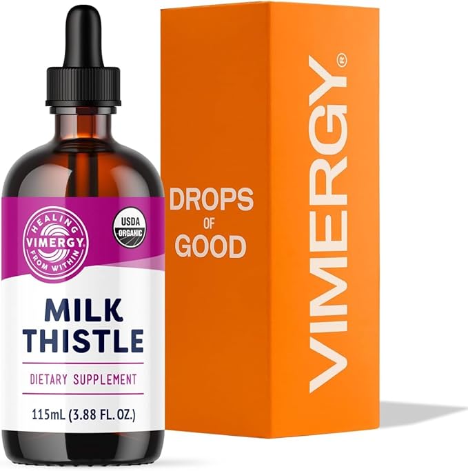 Vimergy Milk Thistle – Supports Liver Function* – Promotes Healthy Digestion* – USDA Certified Organic Vegan Gluten-Free – 115 mL (57 Servings)