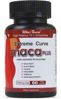 Maca Plus Capsules 7500mg Big Booty Enhancer with Maca Root Gluteus Boost Vitamins for Women's Extreme Curve 60 Count