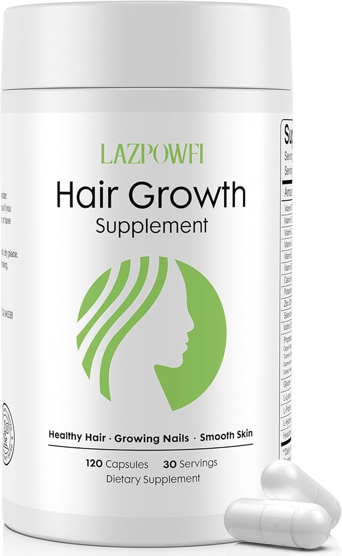 Hair Growth Supplement Biotin 10000mcg 32-in-1 with Vitamin A B3 C Magnesium Calcium Hair Growth Products Supports Hair &amp Nails Natural Growth Vitamins for Women &amp Men - 30 Servings