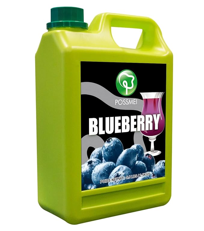 Possmei Blueberry Flavored Syrup 5.5 Pound Plastic Jar 1 Pack