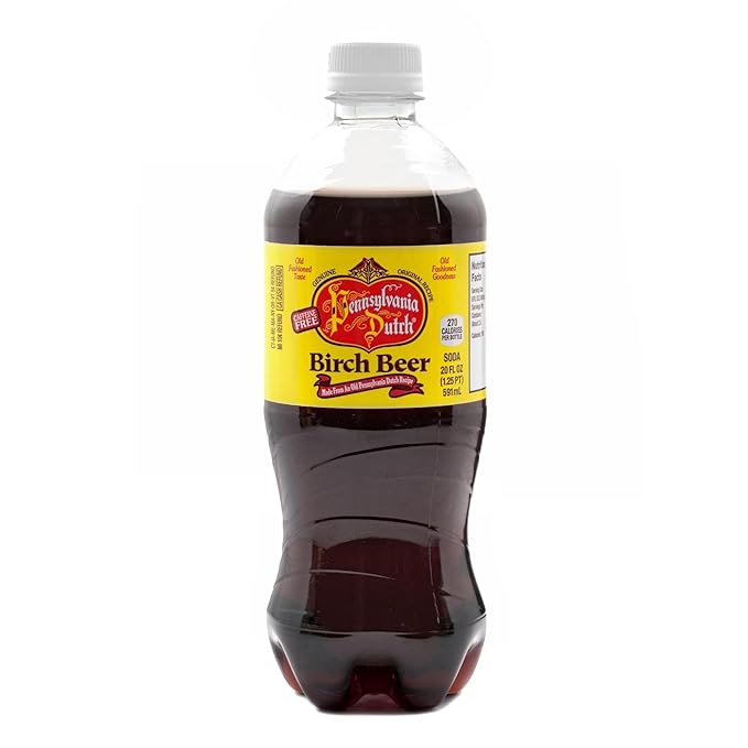 AmishTastes PA Dutch Birch Beer A Dark Old-Fashioned Favorite Amish Drink 20 Oz. (Pack of 4)