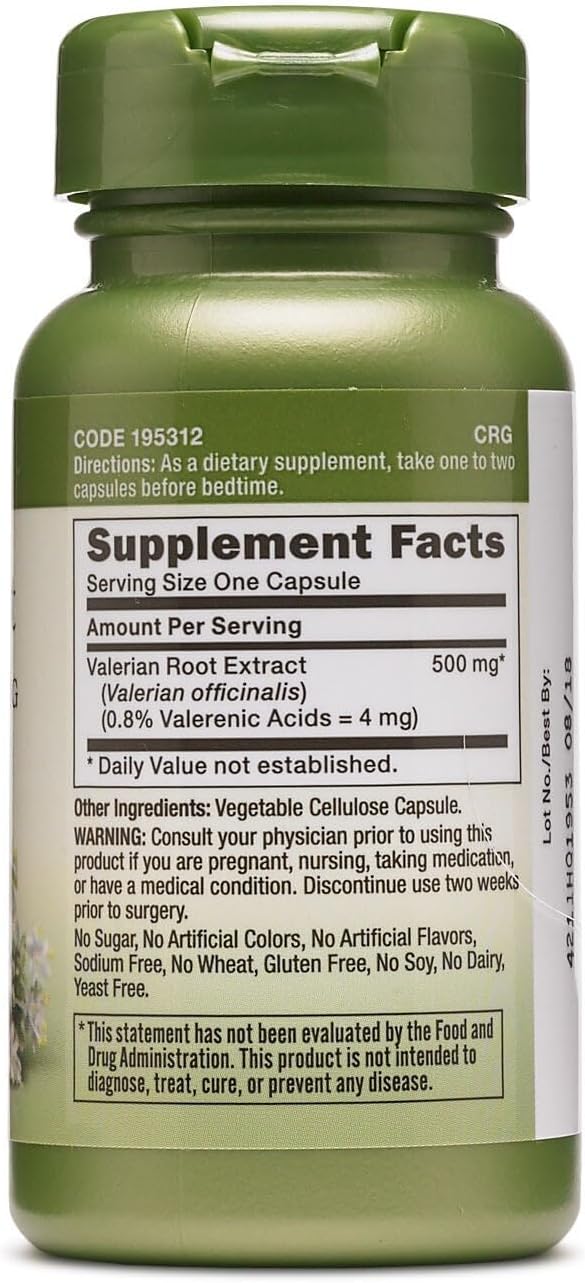 GNC Herbal Plus Valerian Root Extract 500 MG50 servings