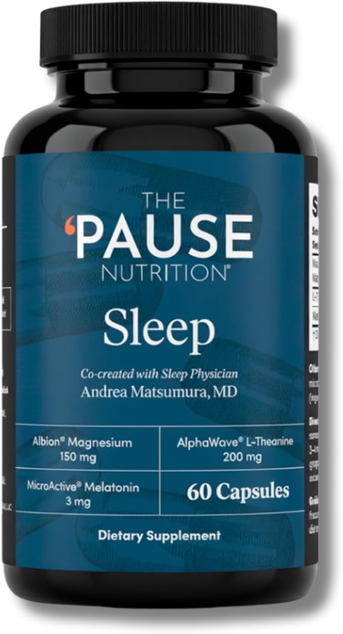 The 'Pause Life Sleep Supplement Non Habit Forming Nighttime Blend of Magnesium MicroActive Melatonin &amp L Theanine Sleep &amp Relaxation Support for Men &amp Women Gluten Free 60 Capsules