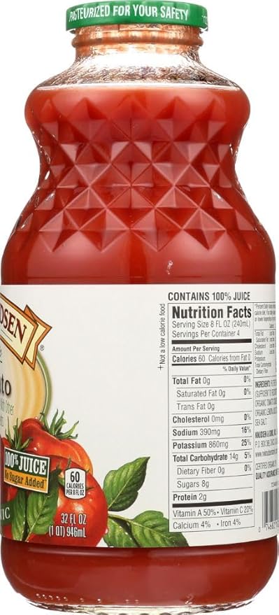 Juice Tomato Org 32 FO (Pack Of 6) by Knudsen