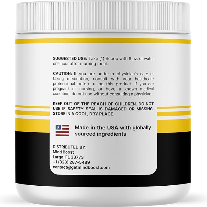(3 Pack) MindBoost Powder - Official Mind Boost Day Supplement Advanced Nootropic Premium Formula Natural Vitamins for Wellness - 3 Bottles for 3 Months